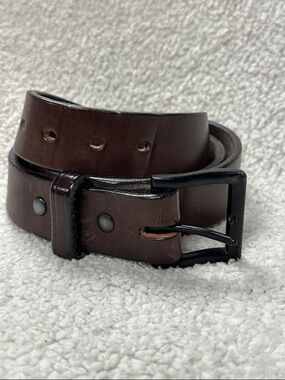 HANKS BELTS The Everyday Men's Brown Thick Leather Belt. Made is USA. Size 50